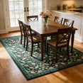 thumbnail image 3 of ARJINCUTE Spring Blooms Vintage Black Area Rugs 5' x 7', Soft Touch, Non Slip, Low Pile, Machine Washable, Foldable, 3 of 8