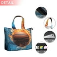 thumbnail image 5 of Sac Fourre-Tout de Voyage Polyvalent avec Motifs de Basketball Football Sac de Week-End Léger avec Sangle Réglable pour Entraînement Jeu, 5 of 5