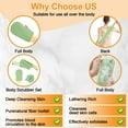 thumbnail image 2 of Hootek 3Pcs Exfoliating Body Scrubber Set, Back Scrubber,Bath Glove and Shower Bath Sponge Loofah for Shower, Bath Exfoliating Body Scrubber for Men and Women, Body Wash Scrub Bath Supplies, Green, 2 of 7