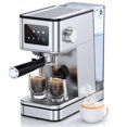 thumbnail image 1 of Máquina de café espresso QJA 20 bar con espumador de leche y tanque de agua de 1.7 litros, 1 of 9