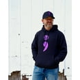 thumbnail image 2 of Semicolon Unisex Black & Purple Hoodie, 2 of 6