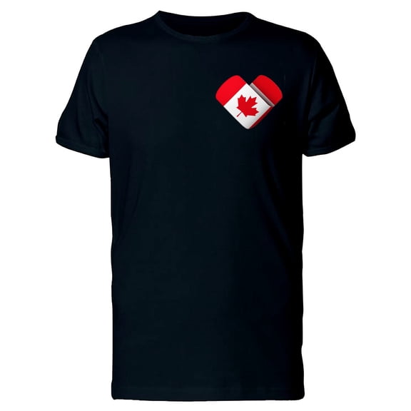 I Love Canada Heart Flag T-Shirt Men -Image by Shutterstock, Male x-Large