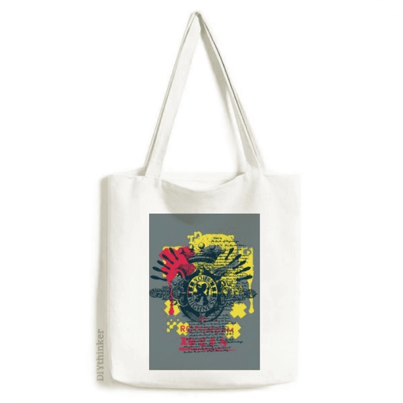 Graffiti Street Lion Crown Your Highness Tote Canvas Bag Shopping Satchel Casual Handbag