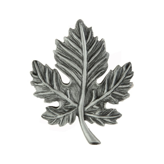 Acorn Manufacturing DQ4PP Artisan Collection Leaf Knob, Antique Pewter