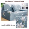 thumbnail image 3 of PiccoCasa Stretch Spandex Sofa Slipcover for 3 Seater, Black White Flower Large, 3 of 6