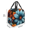 thumbnail image 3 of Easygdp Colorful Blooming Flowers Bolsa Térmica Premium - Tela Oxford Impermeable, Gran Capacidad, Bolsillo Frontal, Unisex para Trabajo, Escuela, Actividades al Aire Libre y Picnics, 3 of 8