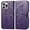 Purple, variant on Case for iPhone 16 Pro Case Wallet Leather Flip Phone Case with Card Holder and Kickstand Magnetic Shockproof Protective Women Men Case for iPhone 16 Pro 6.3 inch Butterfly Black SD