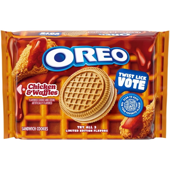 OREO Chicken and Waffles Sandwich Cookies, Limited Edition, 10.68 oz