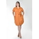 thumbnail image 1 of Vestido camisero de lino Roman Fashion /Tallas Extras, 2336 (Chedron) naranja oscuro 36, 1 of 6