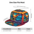 thumbnail image 2 of Flat Bill Trucker Hats for Women Men - Colorful Textured Chihuahua Adjustable Flat Baseball Cap Snapback Hats Dad Hats for Men, 2 of 7