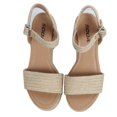 thumbnail image 4 of Soda Women's Castle Jute Open Toe Ankle Strap Platform Wedge Color: Tan, Size: 11, 4 of 5