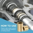 thumbnail image 4 of Uxcell Sleeve Bearings,14mm Bore x 20mm OD x 10mm Length Self-Lubricating Cast Brass Bushing Plain Shaft Bearings for Sliding Movements Parts of Machinery(Gold Tone, Pack of 2), 4 of 6