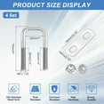 thumbnail image 2 of Uxcell 4 Set M8 1 Inch Inner Wide Square U Bolts, 3 Inch Length 304 Stainless Steel U-Bolts with Flange Hexagon Nuts, Frame Plates for Trailer, Automotive, (25mm W x 75mm L), 2 of 6