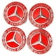 thumbnail image 3 of Tapas centrales para llantas pegatina de tapacubos de 75MM para Mercedes-Benz AMG corona roja 4 Uds., 3 of 7
