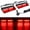 Red, variant on 2-In-1 Dash Lights - 2 X 7.3 Inches, 16 Leds, Windshield Visor Safety Light Bars for Off-Road Trucks, Construction Vehicles, Without Battery