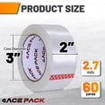 thumbnail image 2 of Ace Pack 2" Wide x 110 Yards Per Roll, 2.7 Mil Thick Heavy Duty Clear Packing Tape Sealing Tape Shipping Tape 6 Rolls, 2 of 6