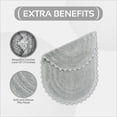 thumbnail image 6 of Better Trends 20" x 32" Oval Shape Bath Mat 100% Cotton Bathroom Rug Water Absorbent Bath Rug Machine Washable (Gray) Lilly Crochet Collection, 6 of 6