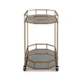 thumbnail image 3 of Signature Design by Ashley Contemporary Daymont Bar Cart  Gold Finish, 3 of 5