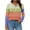 Fall Clothes Orange, variant on Womens Plus Size Henley Shirt, Long Sleeve Shirts for Women Fashion Loose Fit Color Patchwork Button Up Crewneck T-Shirts Fall Clothes