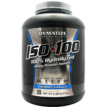 DYMATIZE ISO-100 hydrolysée 100% Whey Protein Isolate - Gourmet vanille - 5 LBS