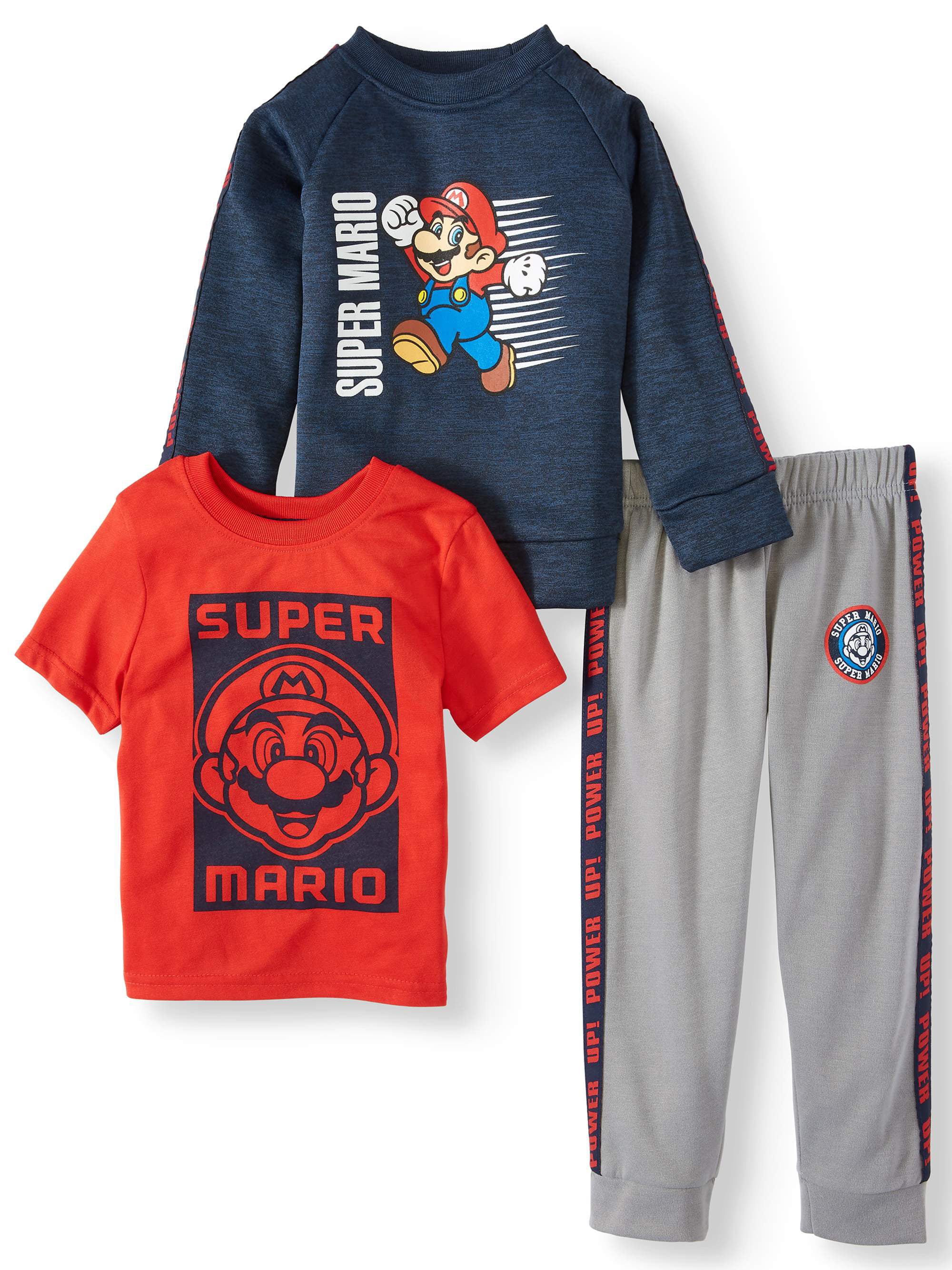 Super Mario Little Boys Pullover Hoodie /& Jogger Set