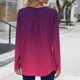 thumbnail image 4 of Neewe Women Tops Loose Fit Long Sleeve Round Neck Button T Shirts Business Casual Blouses Dressy Fall Fashion Work Clothes, 4 of 6