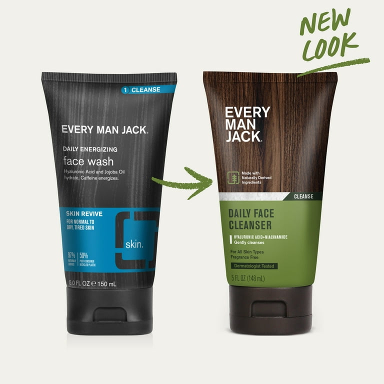 Every Man Jack Daily Energizing Face Wash for Men, All Skin Types