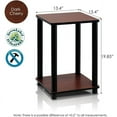 thumbnail image 4 of Furinno Turn-N-Tube Haydn End Table, Dark Cherry/Black, Set of 2, 4 of 4
