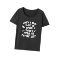 thumbnail image 2 of Camiseta para mujer de ajuste regular, elegante disfraz, ropa de calle, cuello redondo, camiseta básica SG, 2 of 8