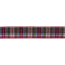 Melrose Plaid Christmas Wired Craft Ribbon - 2.5" x 20 Yards - Multi-Color
