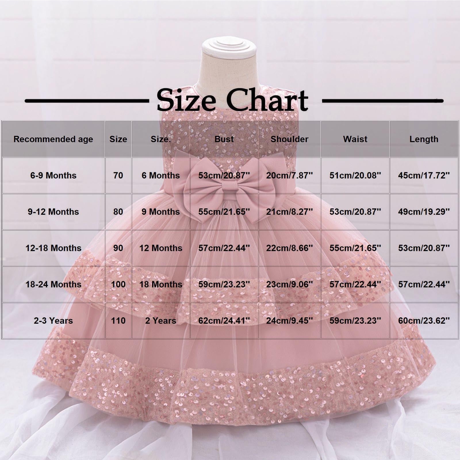 Baby Girl Pageant Dress Sleeveless Sequins Princess Dress Toddler Flower Wedding Birthday Party Gown Dresses 6 Months-3 Years