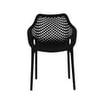 thumbnail image 6 of Meridian Furniture Mykonos Black Outdoor Patio Dining Chair (Set of 4), 6 of 8