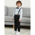 thumbnail image 5 of Baby Boys Outfit Clothes Suit 1-5 Years Tuxedo Gentleman Dress Shirt Suspenders Pants Formal Party, 5 of 14
