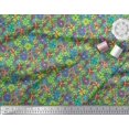 thumbnail image 2 of Soimoi polyester Crepe Fabric Aster Flower Print Fabric by Yard 52 Inch Wide, 2 of 3