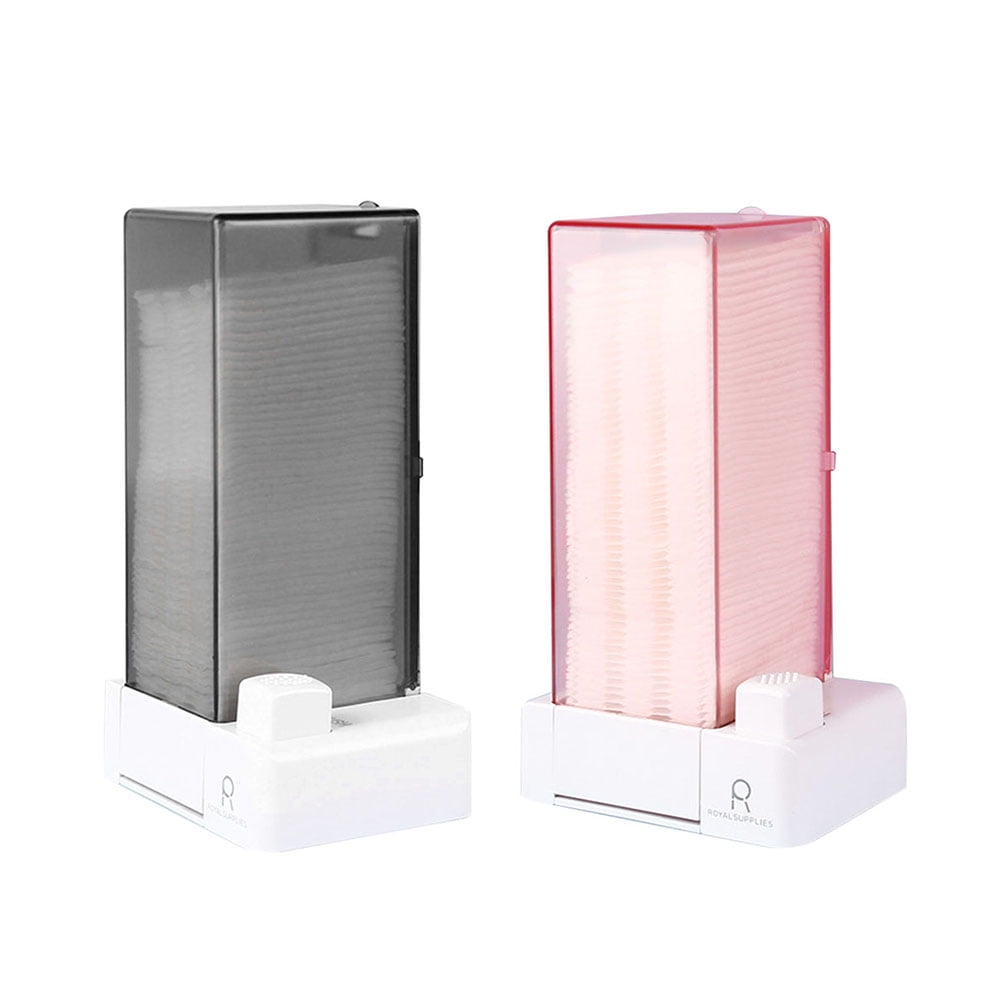 Smrinog Automatic Cotton Pad Dispenser Press Out Cotton Square Holder Vanity Makeup Box