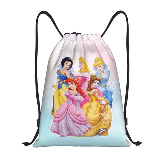 Princes Drawstring Backpack,Sackpack String Bag Water Resistant Beach Bag for Gym Shopping Sport Yoga