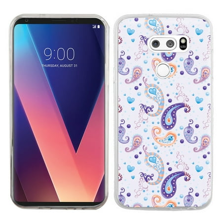 - Slim-Fit Case for LG V30, OneToughShield ® TPU Protector Phone Case - Paisley Purple