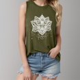 thumbnail image 2 of Trendfront Womens Mandala Flower Graphic Tank Top Crew Neck Sleeveless Top Floral Print Summer Tee Pullover Casual Daily T Shirts, 2 of 9