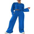 thumbnail image 1 of Ensemble Deux Pièces pour Femmes - Pantalons à Cordon en Tricot Côtelé, 1 of 3