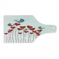 thumbnail image 1 of Love Cutting Board, Bird Sings Sitting Hearts Twitting Springtime Garden Oriental, Decorative Tempered Glass Cutting and Serving Board, Wine Bottle Shape, Cadet Blue Mauve, by Ambesonne, 1 of 1