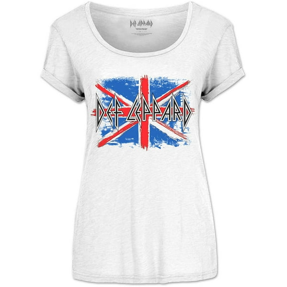 Def Leppard Ladies T-Shirt: Union Jack (X-Large)