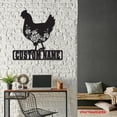 thumbnail image 4 of Craftnamesign Custom Floral Chicken Farmhouse Metal Wall Art LED Light, Custom Chicken Name Sign, 4 of 5