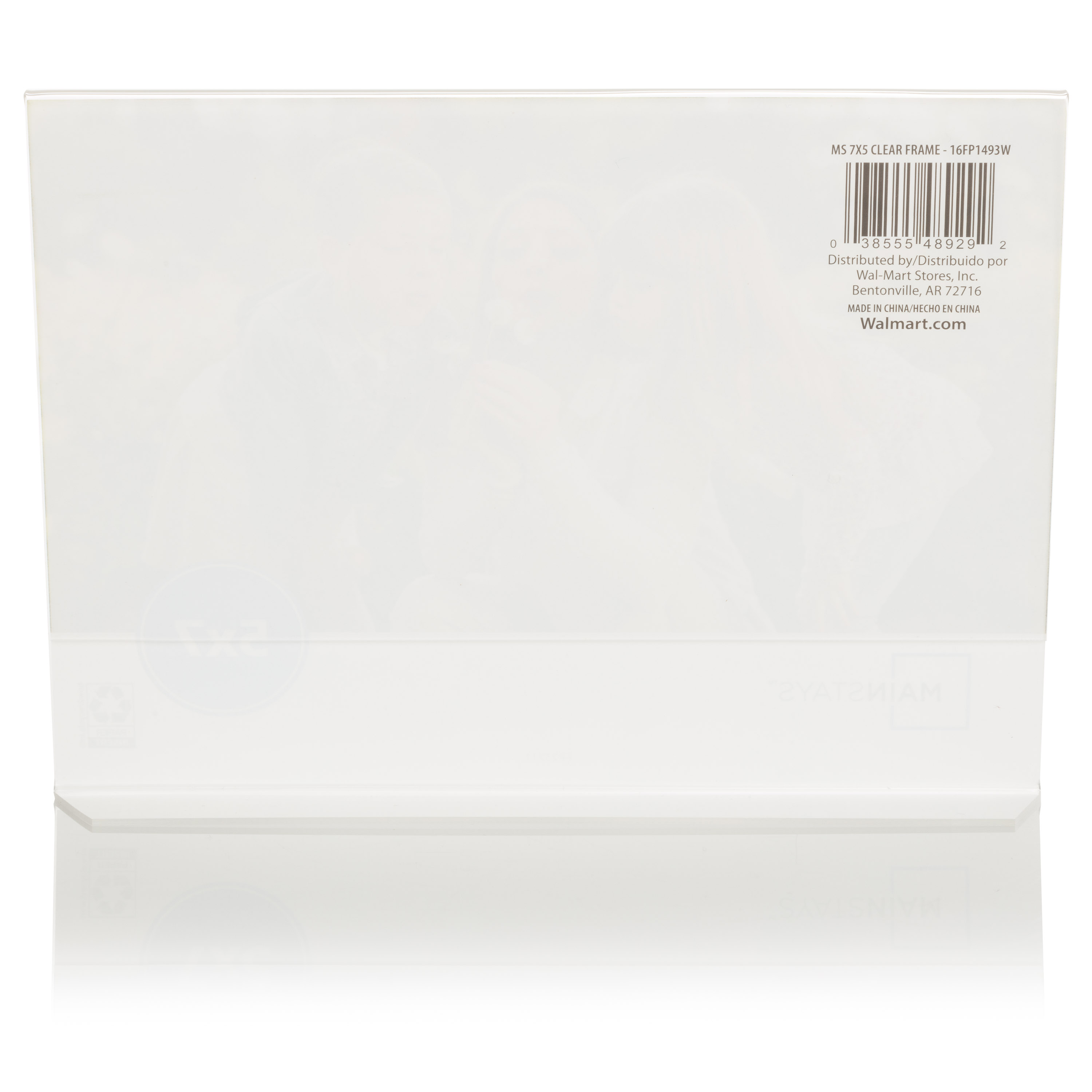 Mainstays 5" x 7" Clear Acrylic Self Standing Tabletop Picture Frame