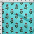 thumbnail image 3 of oneOone Viscose Chiffon Aqua Blue Fabric Floral Block Dress Material Fabric Print Fabric By The Yard 42 Inch Wide, 3 of 4