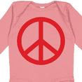 thumbnail image 4 of Inktastic Fun Red Peace Sign Boys or Girls Long Sleeve Baby Bodysuit, 4 of 5