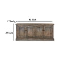 thumbnail image 5 of Benjara Miy Sideboard Buffet Cabinet- 4 Door- Antique Blue Pine Wood 83 Inch, 5 of 6