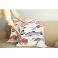 thumbnail image 2 of Ambesonne Fish Throw Pillow Cover 2 Pack, Sea Animals Watercolor, 18", Mustard Navy, 2 of 7