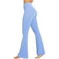 thumbnail image 3 of Flare Leggings, Crossover Yoga Pants with Tummy Control, High-Waisted and Wide Leg, 3 of 10