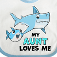 thumbnail image 4 of Inktastic My Aunt Loves Me with Cute Sharks Boys or Girls Baby Bib, 4 of 4