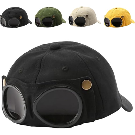 Korean Style Pilot Baseball Hat with 2-in-1 Detachable Design for Men